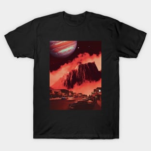 The Valleys Of Io - Space Collage, Retro Futurism, Sci-Fi T-Shirt